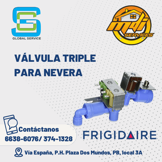 VALVULA TRIPLE NEVERA FRIGIDAIRE 242252702